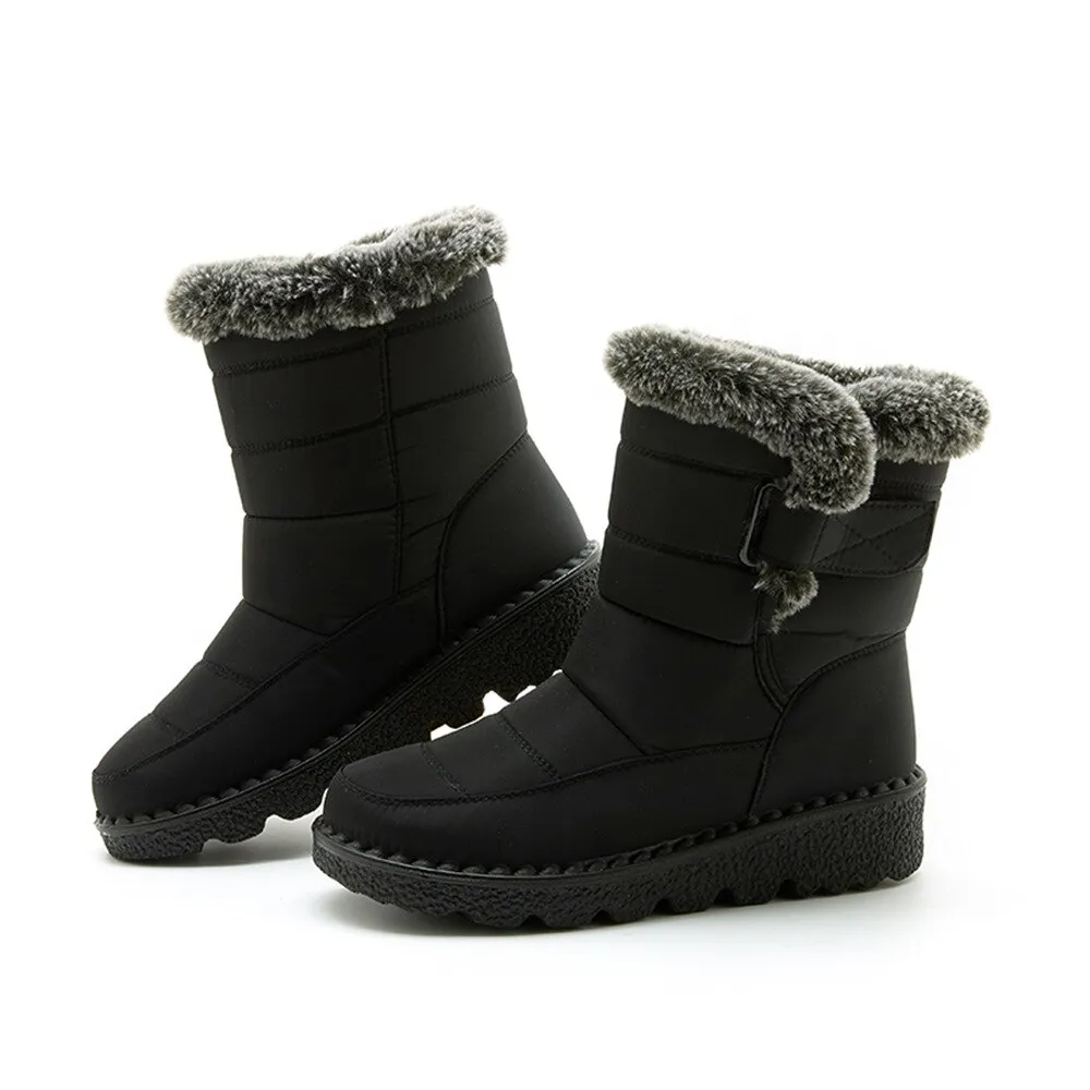 Chic Black Women's Waterproof Snow Boots | Stylish Winter Women boots ...