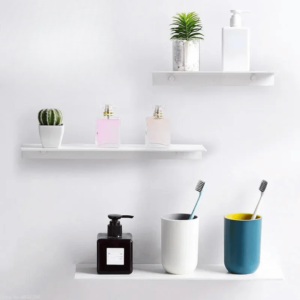 Wall Floating White Shelves
