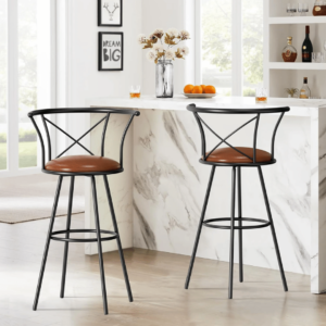 2Pcs Leather Bar Chairs