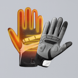 Heated Biker Gloves