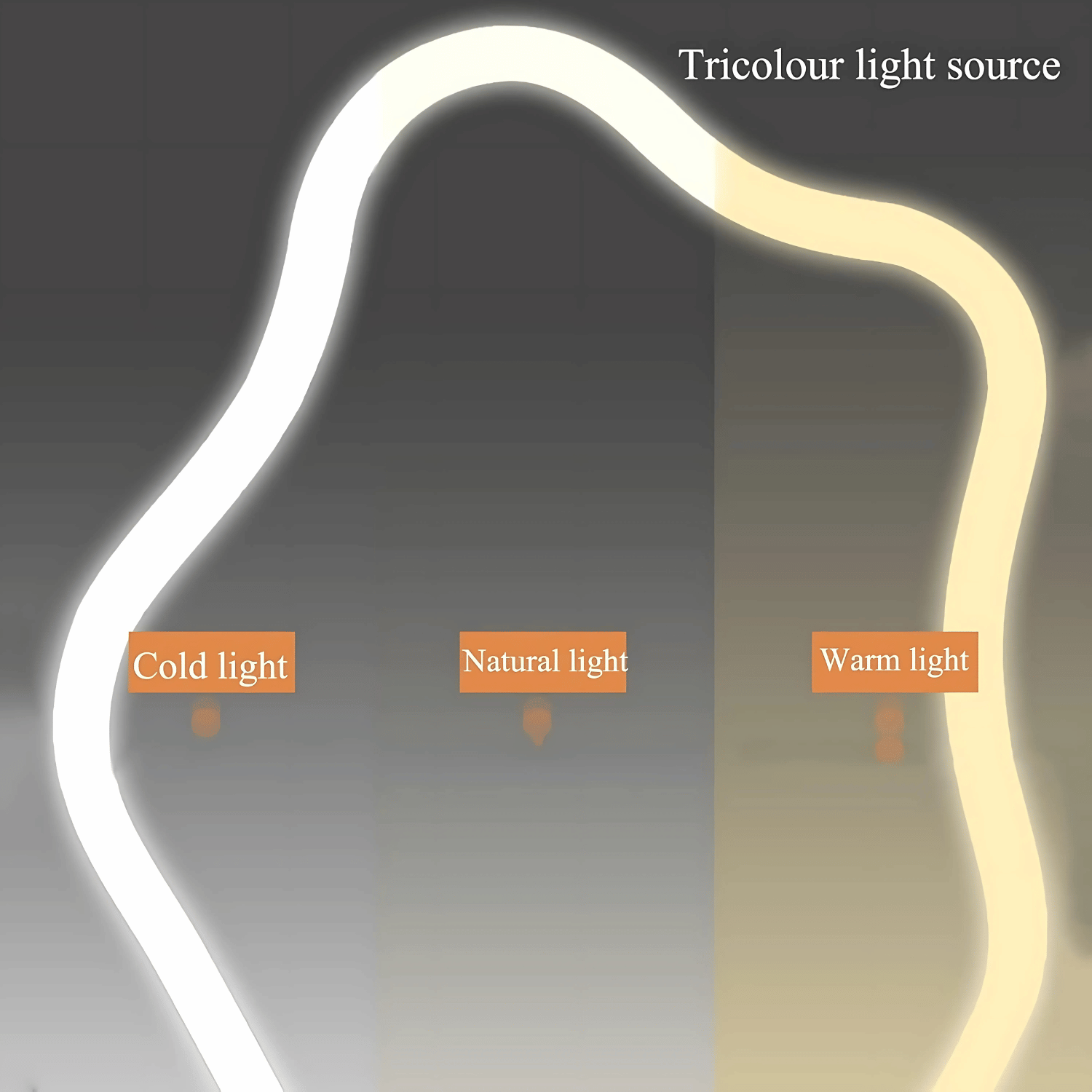 Dressing table mirror with lights