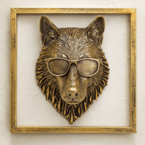 Wolf Wall Sculpture