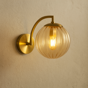 Golden Glass Wall Light