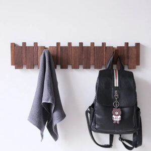 Wall Mounted Solid Wood Coat Rack