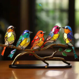 Aviara Stained Bird Ornament