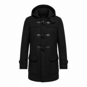 Men Thickened Woolen Hooded Coat