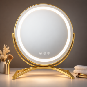 LuxeGlow Round LED Vanity Mirror