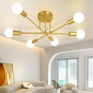 LUVIA-6 Nordic Gold Chandelier