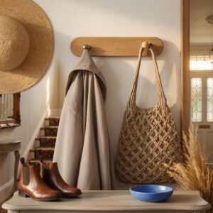 Wooden Brass Wall Hooks
