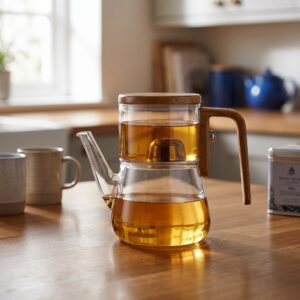 ZenPoura Glass Infuser Teapot