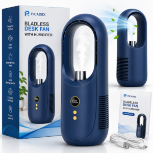 Zephora – Bladeless Desk Fan with Humidifier